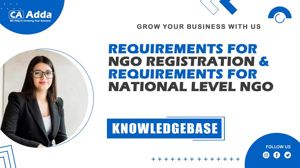 Requirements for NGO Registration in Ahmed Nagar 2024 | CA ADDA
